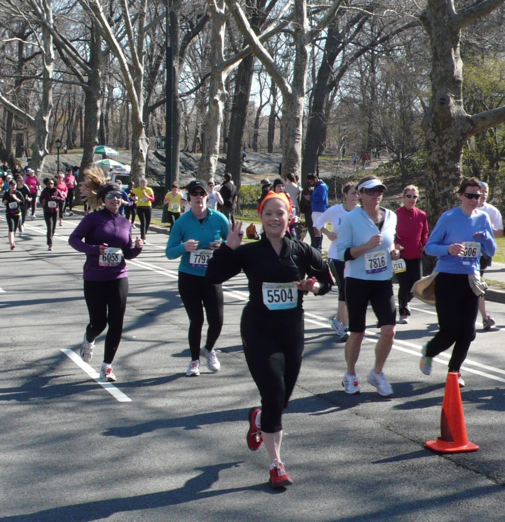 Women running in event